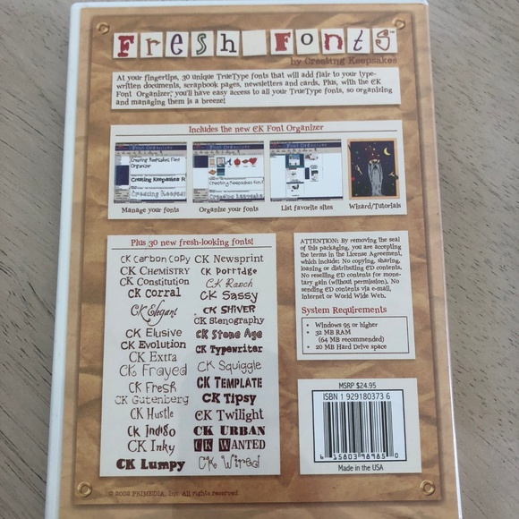 Creative Keepsakes, Fresh Fonts & Creative Clips - Picture 6 of 6